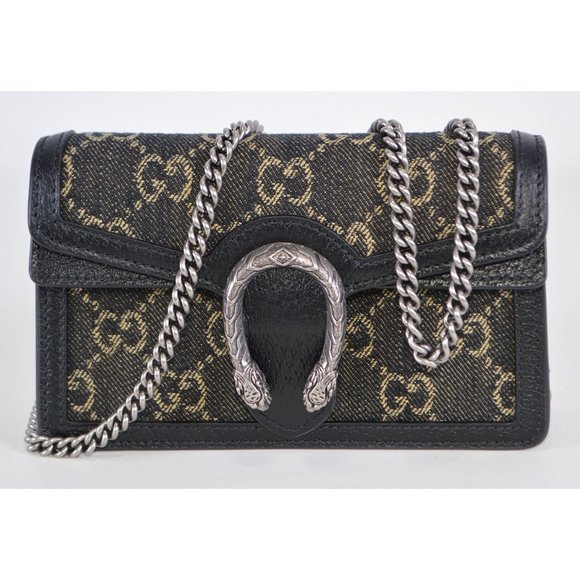 Gucci Bags New Gucci Dionysus Super Mini Denim Leather Shoulder Bag